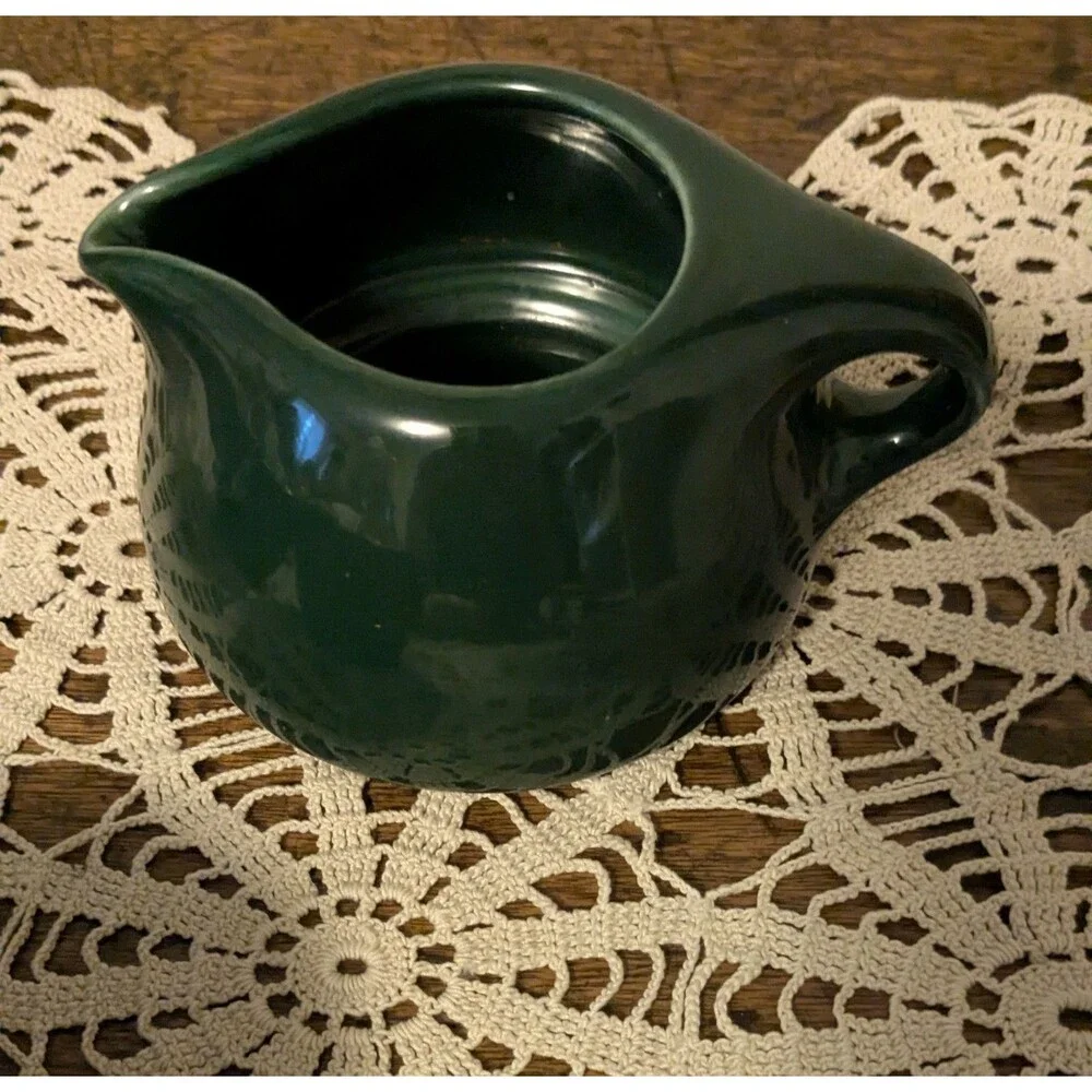 Vintage Russel Wright Iroquois Casual China Forest Green 3-Piece Set - Creamer,